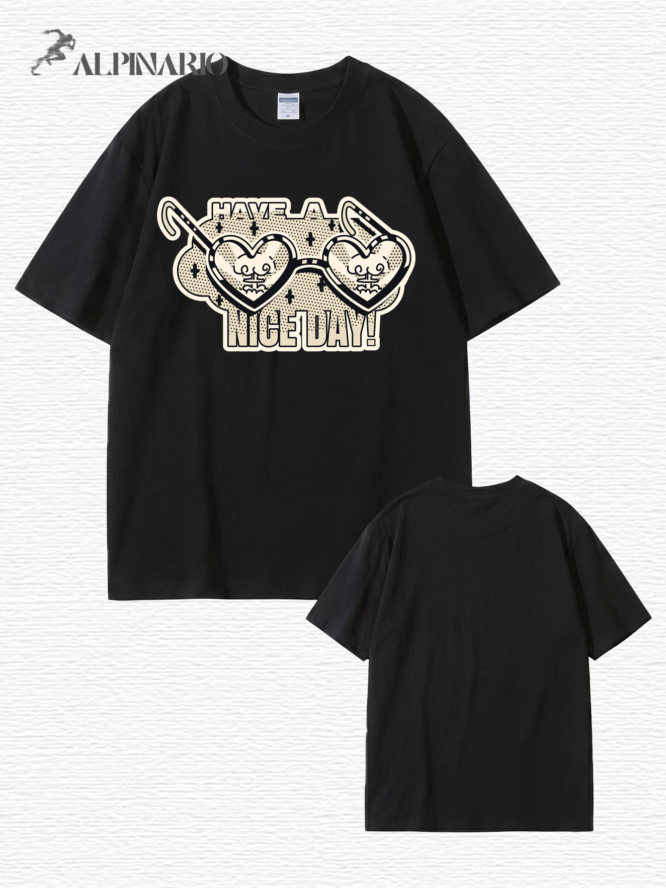 Have A Nice Day Heart Sunglasses Graphic T-Shirt