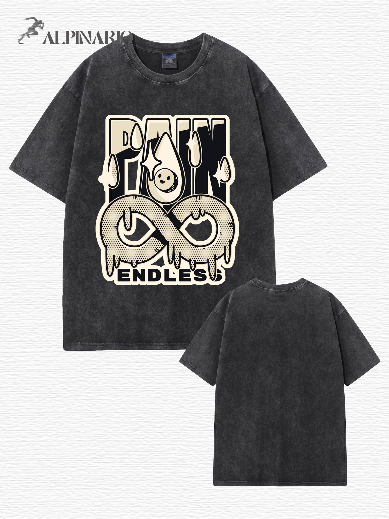 Endless Pain Vintage Washed Heavyweight Graphic T-Shirt