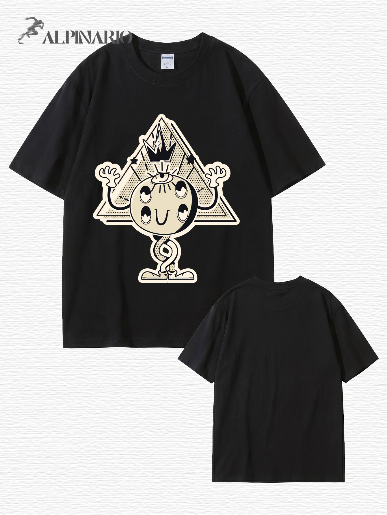 Unisex All-Seeing Eye Graphic Tee - Retro Surrealist Streetwear T-Shirt