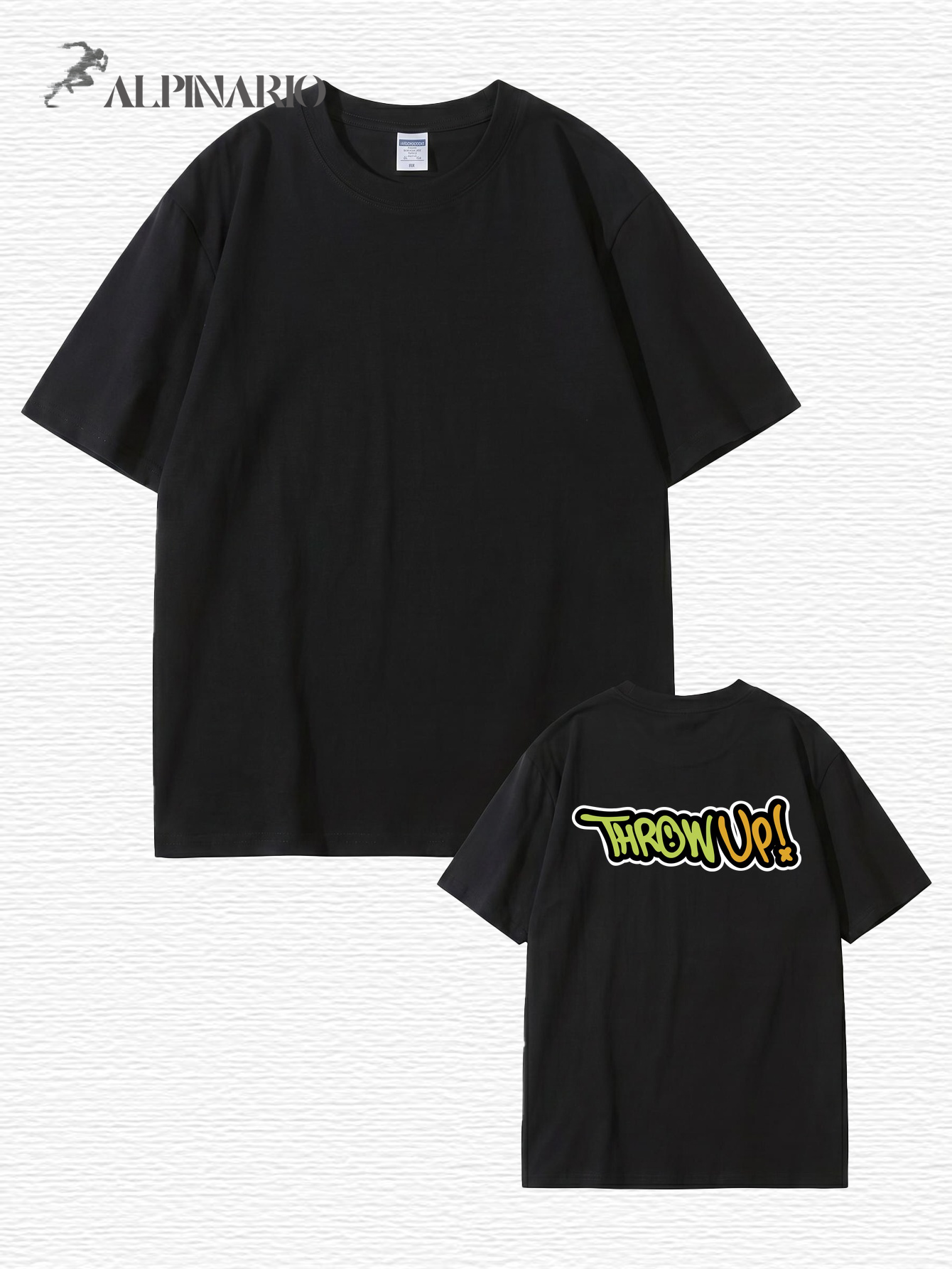 Throw Up! Graffiti Graphic Print Men's Casual Cotton T-Shirt