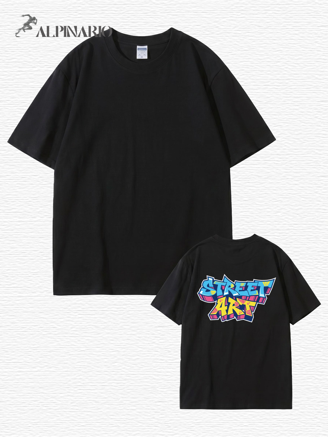 Street Art Graffiti Print Graphic Cotton T-Shirt