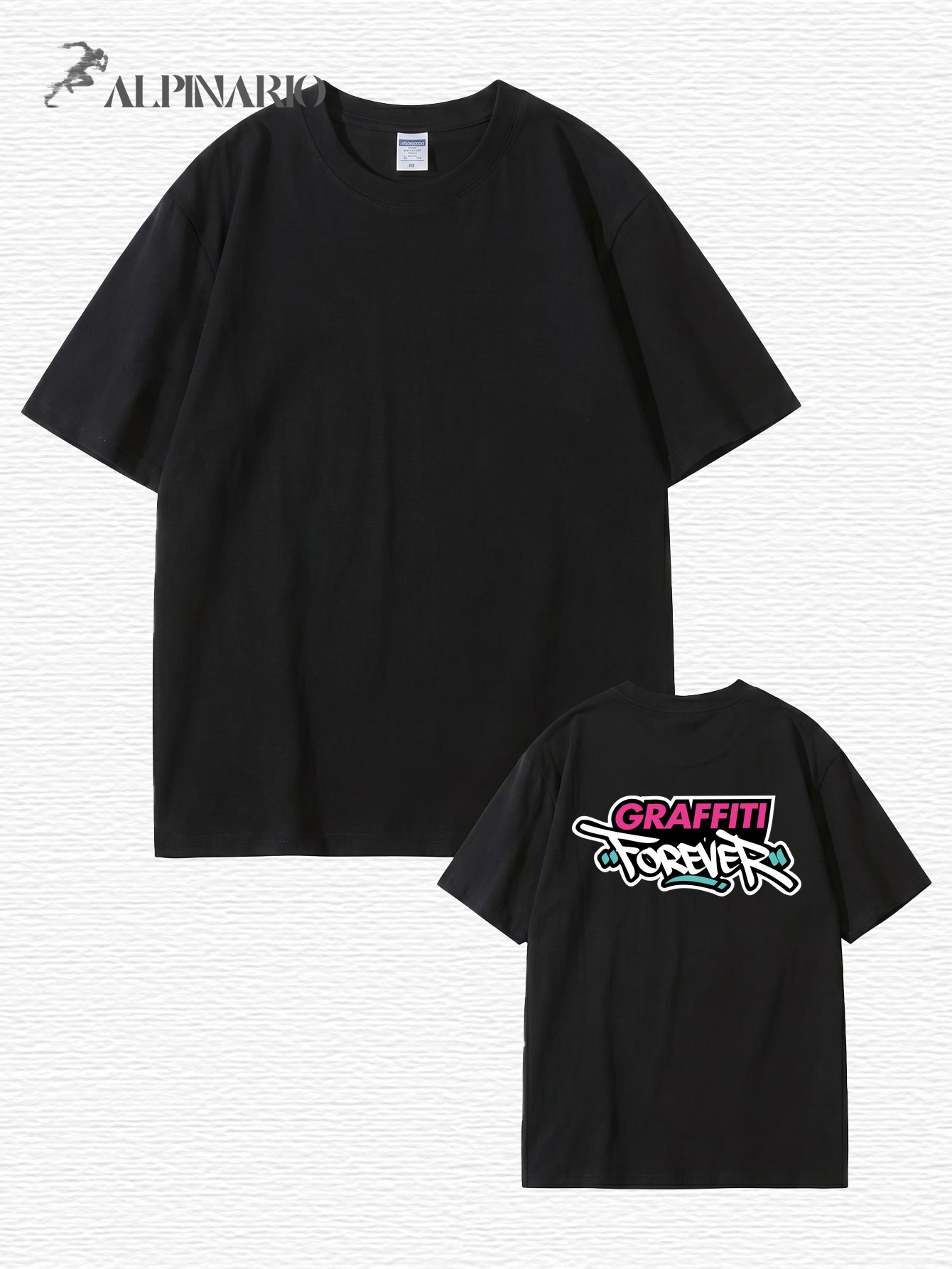 Graffiti Forever Back Print Graphic T-Shirt - Premium 200gsm Cotton