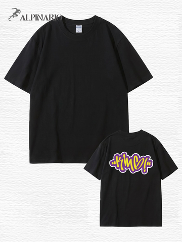 KINE Graffiti Print Graphic T-Shirt | 22 Colors, Premium Heavyweight Cotton
