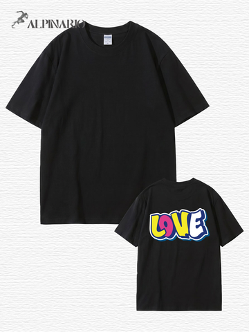 LOVE Graffiti Graphic Print Heavyweight Cotton T-Shirt
