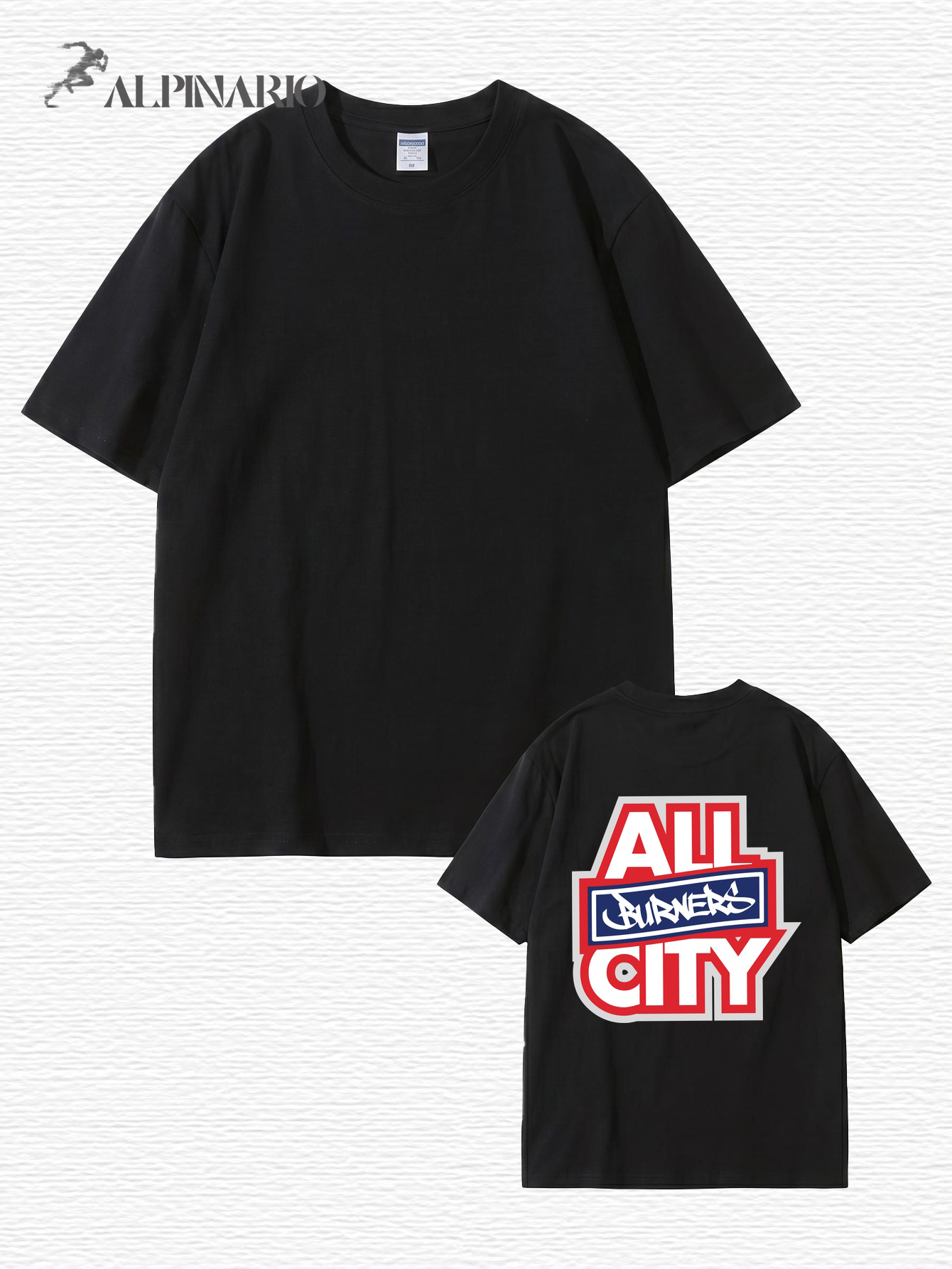All Burners City Graphic Print T-Shirt - Heavyweight 200gsm Cotton
