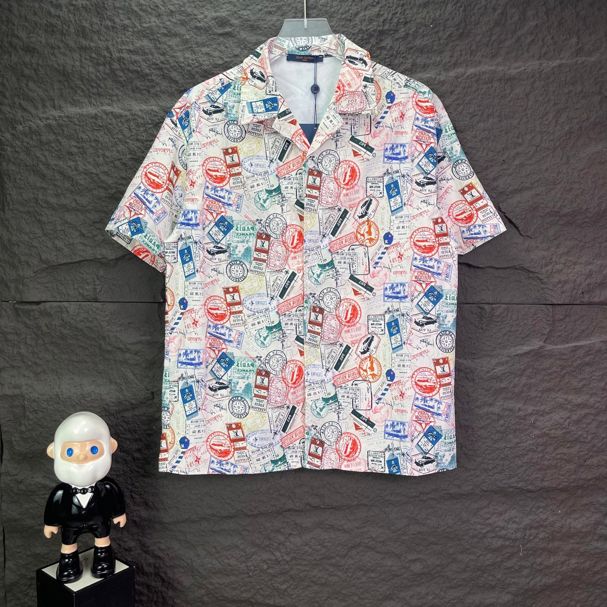 Summer Fashion Casual Jacquard Short Sleeved Soft Breathable Versatile Men's Shi