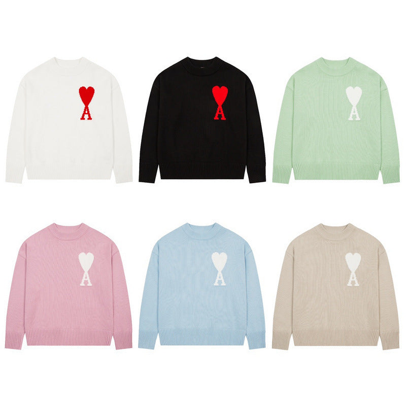 Spring And Autumn AML Sweater Men's And Women's Couple Round Neck Knitted S