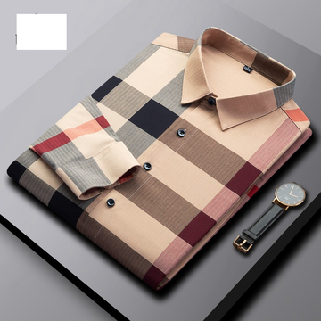 Men's clothing ready-made plaid non-iron shirts daily casual business long-sleev