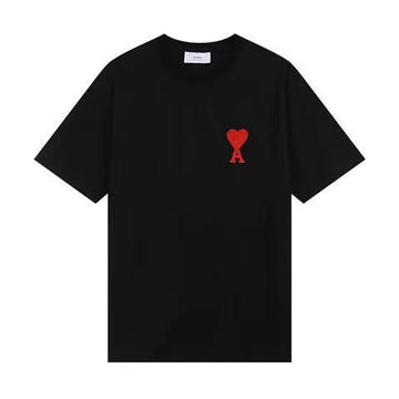 Spring And Summer New Ami6CM Embroidered Heart Love Short Sleeve Unisex Fashion