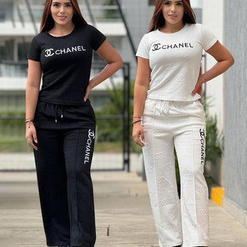 Women's Leisure Fashion Temperament Suit Embossed Steel Embroidery Pocket Two-pi