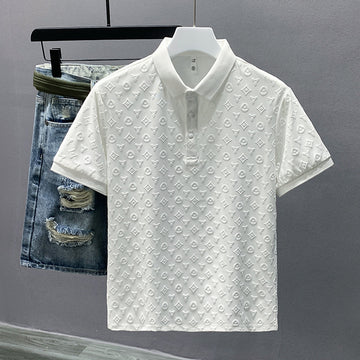 Men's Clothing 24 Fashionable Light Luxury Jacquard Summer New Comfortable Breat