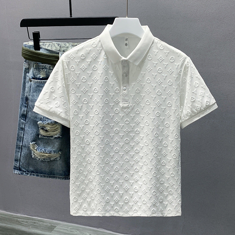 Men's Clothing 24 Fashionable Light Luxury Jacquard Summer New Comfortable Breat