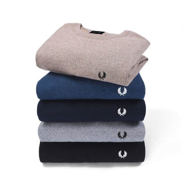 Wheat men's casual knitwear fall/winter new high-end crewneck sweater