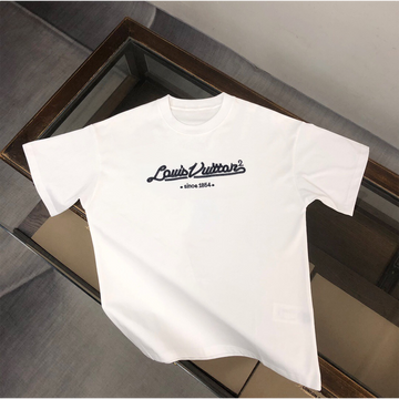 Mens New Fashion Trend High-End Famous Brand Summer Solid Color Short Sleeve T-s