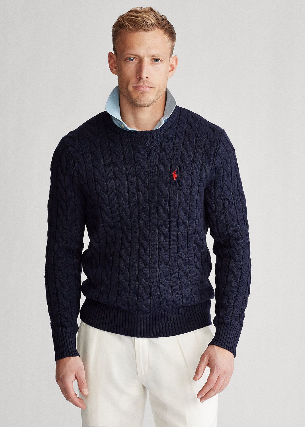Men's New Autumn And Winter Polo Men's Paul Twist Sweater Thickened Pony Ma