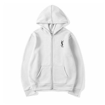 Printed Hooded Sweatshirt Autumn Women's Zipper Top