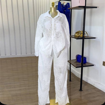 Women's European And American Style Sweet Fresh Long Sleeve Shirt And High Waist