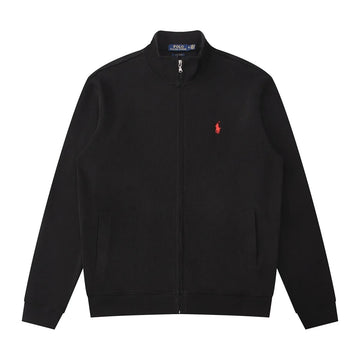 RALPH LAUREN's Men's Fall Winter Stand Collar Zip-Up Sweatshirt, Long Sleeve Emb