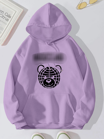 New Autumn and Winter Tide Women's Casual Printed Top Hoodie