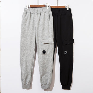 Men'sFunctional Lens Design Niche Loose Simple Solid Color Sports Pants Sweatpan