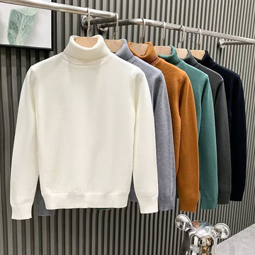 Men's Clothing Autumn And Winter Turtleneck Sweater Loose Warm Sweater Thick Bot