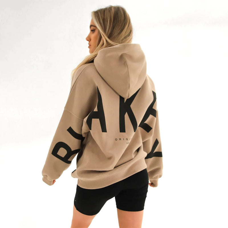 Women's fashion long-sleeved loose hoodie