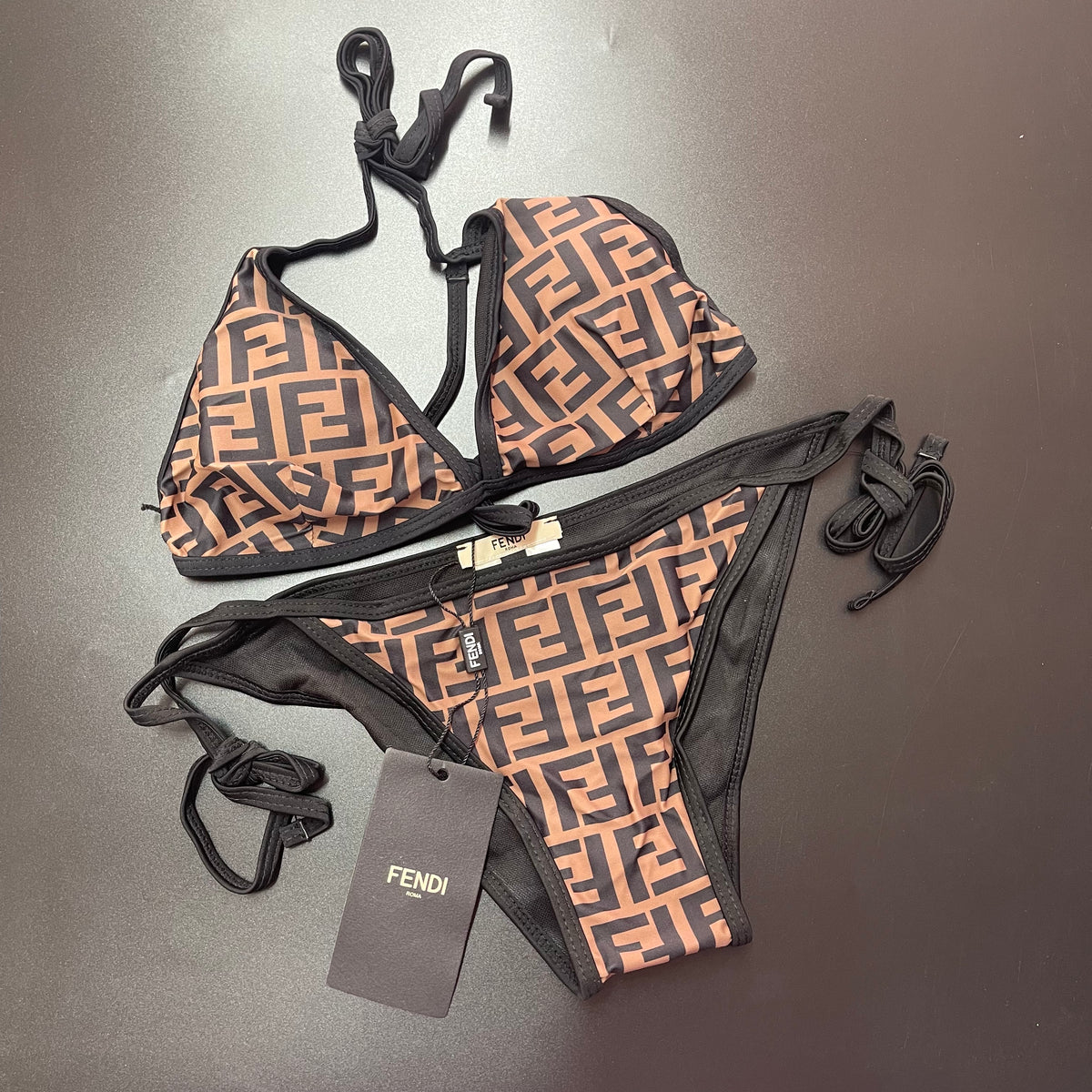 Fashion Letters New Elastic Band Split Bikini Women's Swimsuit