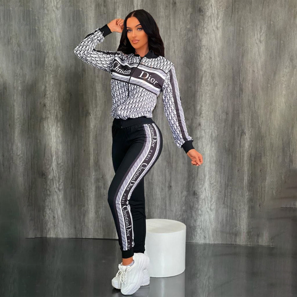 Women's Casual Fashion Suit High-end Autumn And Winter Jacket Two-piece Set
