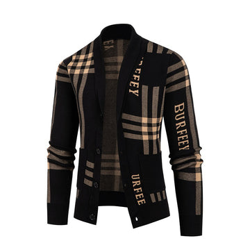 Men's Clothing New Spring And Autumn Men's Trendy Fashion Lapel Contrast Col