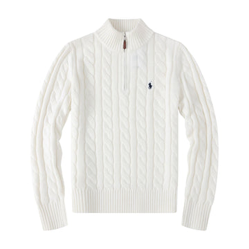 Man's Clothing Thick Stand Collar Twist Twist Wool Sweater Men's Pullover Sweate