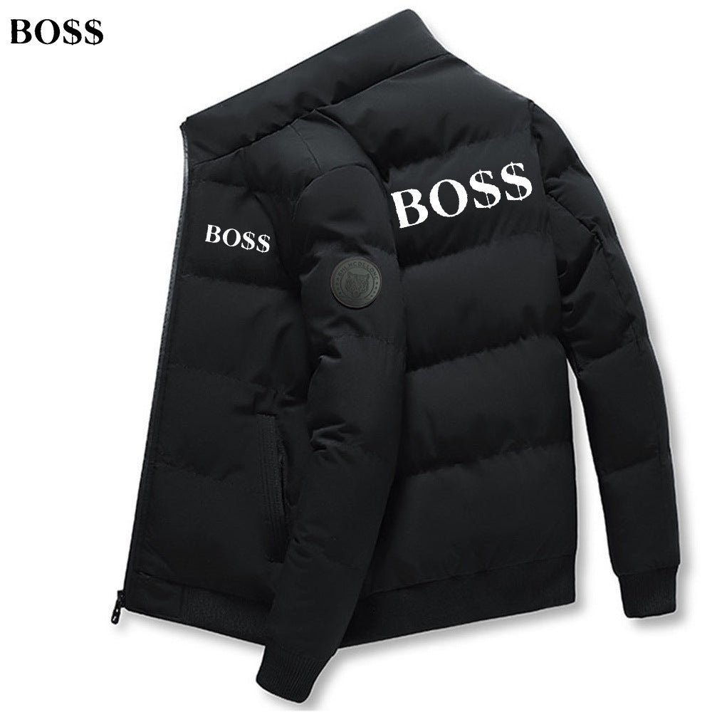 New Standing Collar Men's Cotton Coat Winter Thickened Warm Cotton Coat Fas