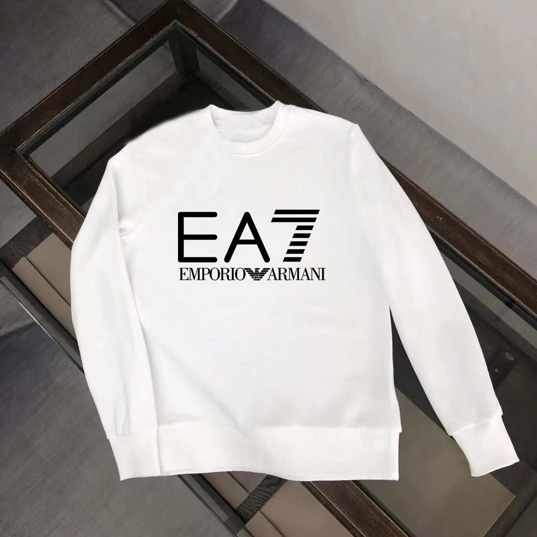 Men's Printed Sportswear Round Neck Casual Loose Pattern Pullover For Men A