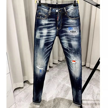Men's Slim Fit Washed Denim Jeans For Winter | Straight Leg Stretch Comfort | Yo