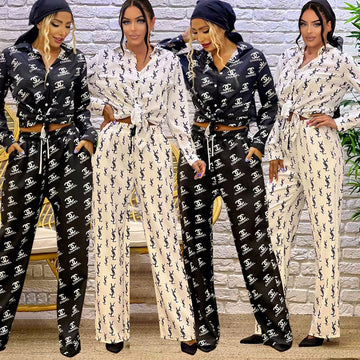 Fashionable Women's Two-piece Set Jacket Pants Set For Autumn Winter Suit