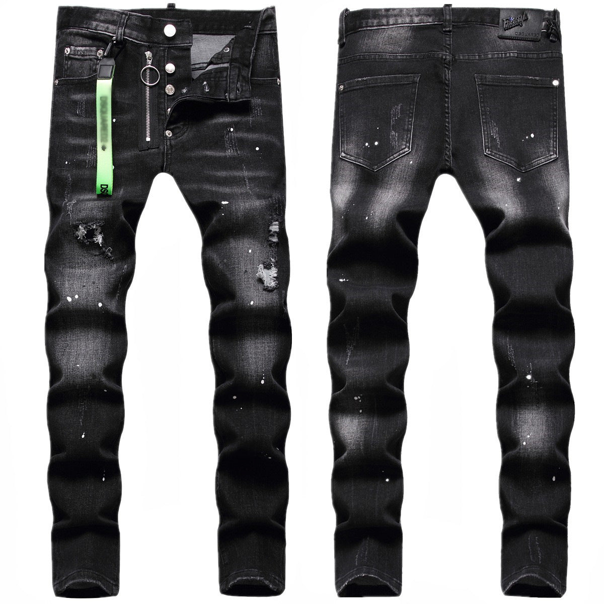 D2 trendy men' jean, men' peronality, torn hole, craped, trendy fahion pant, bla