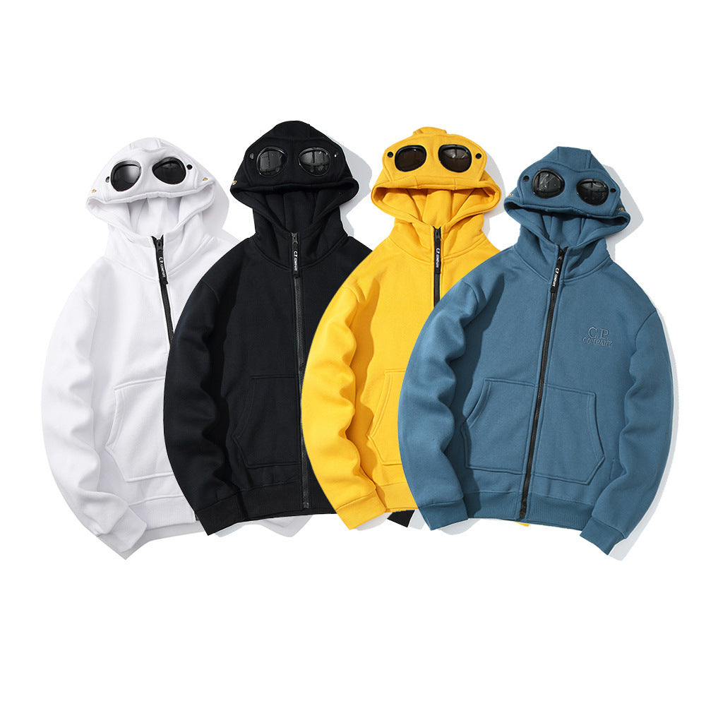 Men's Zipper Hooded hoodies Long Sleeve cp company All-Season Pullover Polyester