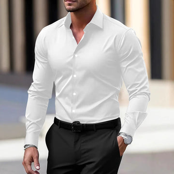 Men's Clothing Spring And Autumn White Shirt Men's Long Sleeved Business Formal