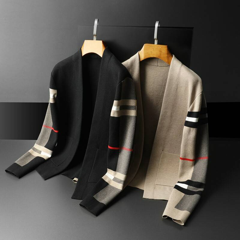 Men's Clothing Blue striped sweater men and women autumn and winter new style tr