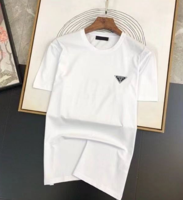 Men's Round Neck Printed Short Sleeve T-Shirt Tee Spring Summer