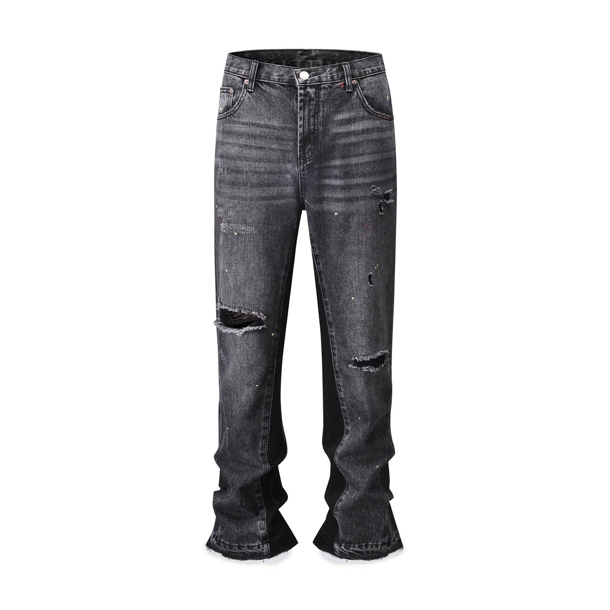 Men's Clothing 24 Three-dimensional Tailoring Loose Baggy Ripped Cat Whisker Fla