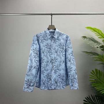 Autumn and Winter New Casa Long sleeved Shirt with Men's Letter Printing Pattern