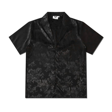 [Botanica] Unisex Floral Lapel Shirt - Breathable Short Sleeve | Matching Couple