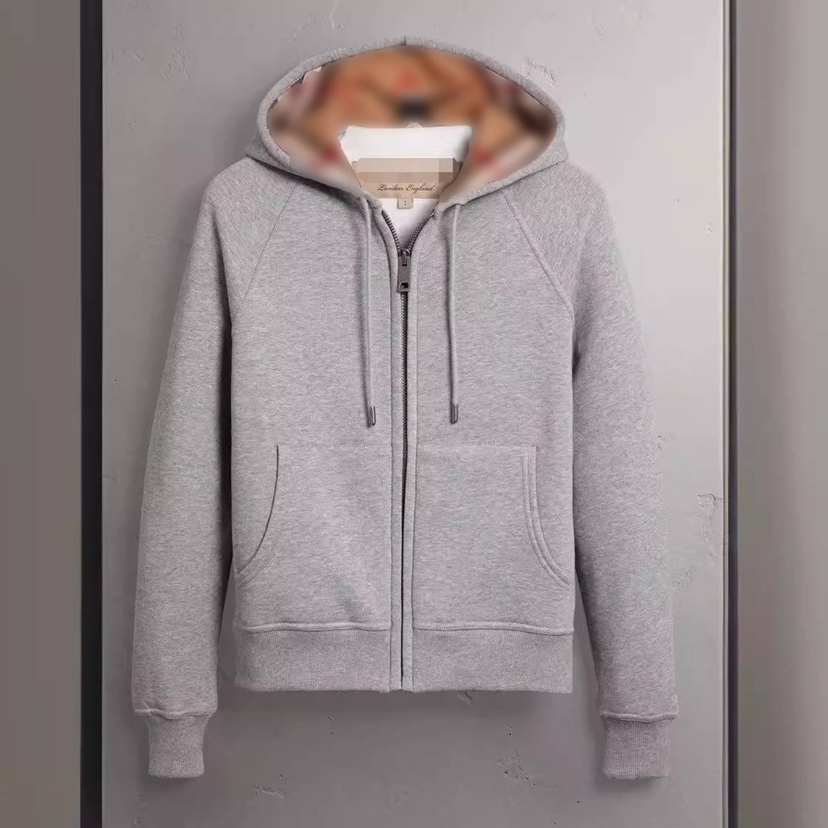 British Style Hooded Sweatshirt Autumn Women's Full Zip