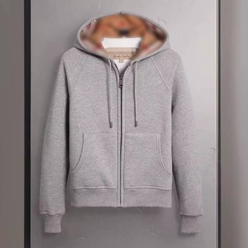 British Style Hooded Sweatshirt Autumn Women's Full Zip