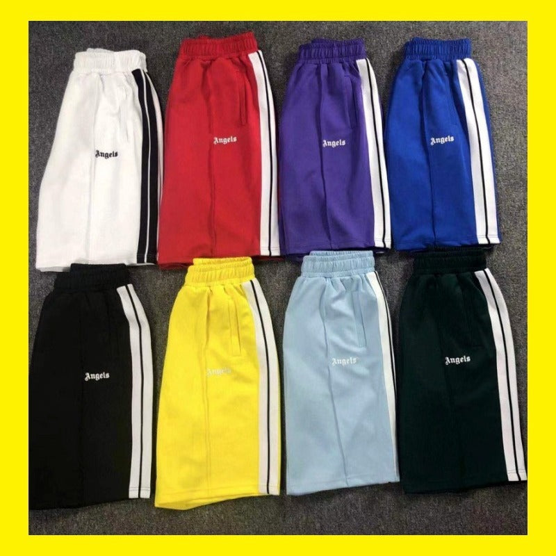 Men's Clothing Pa Angel Trendy Striped Rainbow Ribbon Shorts Men And Women Coupl