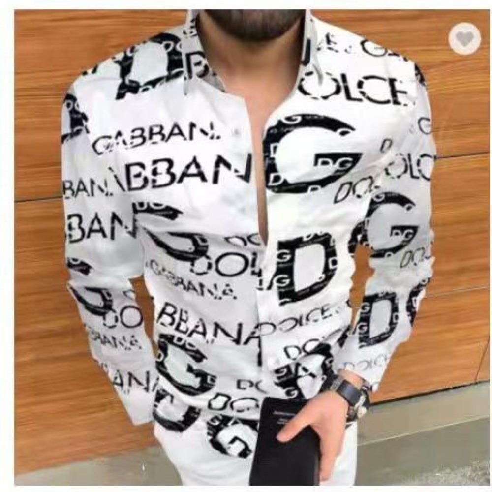 Alpinario Digital Popular Long Sleeved Slim Fit Casual Mens Printing Trendy Fashion - Main Product View