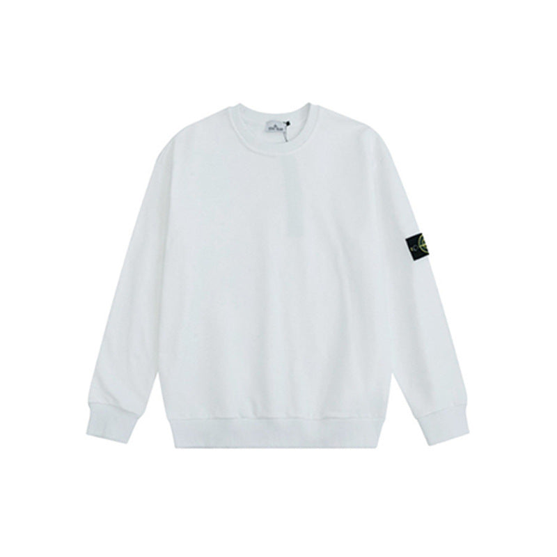 Man's Clothing Sweatshirt Sweatshirt For Men Loose Casual Heavy Solid Color Crew