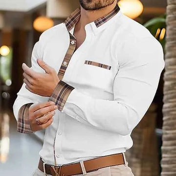 Men's Shirts Youth Minimalist New Button Up Shirt For Mens Long Sleeved Formal C