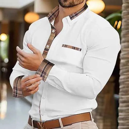 Men's Shirts Youth Minimalist New Button Up Shirt For Mens Long Sleeved Formal C