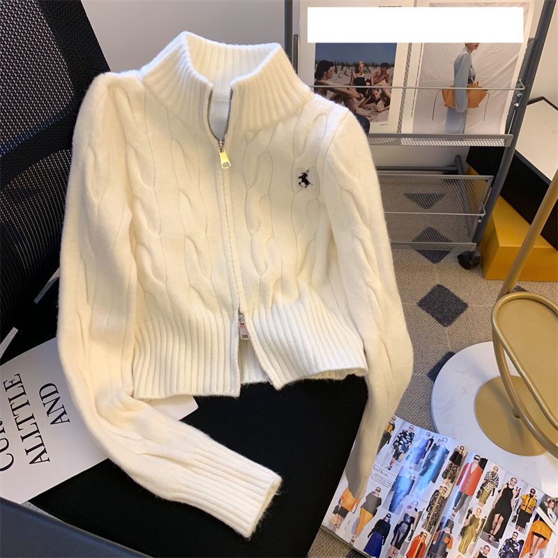 Women's Clothing Embroidered Stand Collar Sweater Jacket For Women, Autumn And W